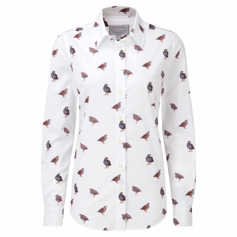 Schoffel Ladies Norfolk Shirt - French Partridge Print Today Only Hot Pick
