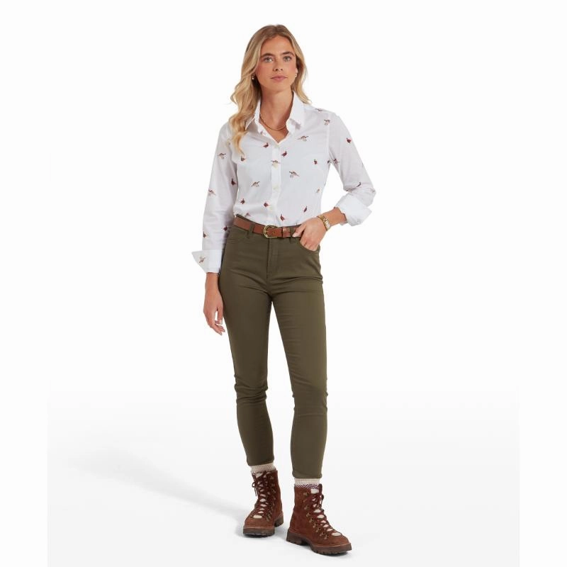 Schoffel Ladies Norfolk Shirt - Pheasant Print Shop the Savings Now