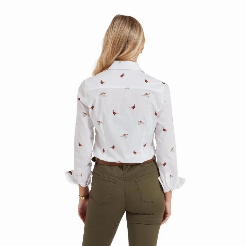 Schoffel Ladies Norfolk Shirt - Pheasant Print Steal the Deal Now Flash Deal Alert