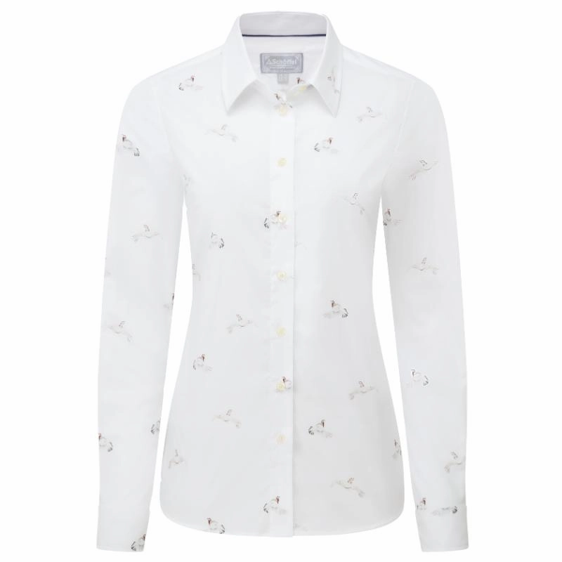 Exclusive Online Deal Gift Ideas Galore Schoffel Ladies Norfolk Shirt - Ptarmigan Print