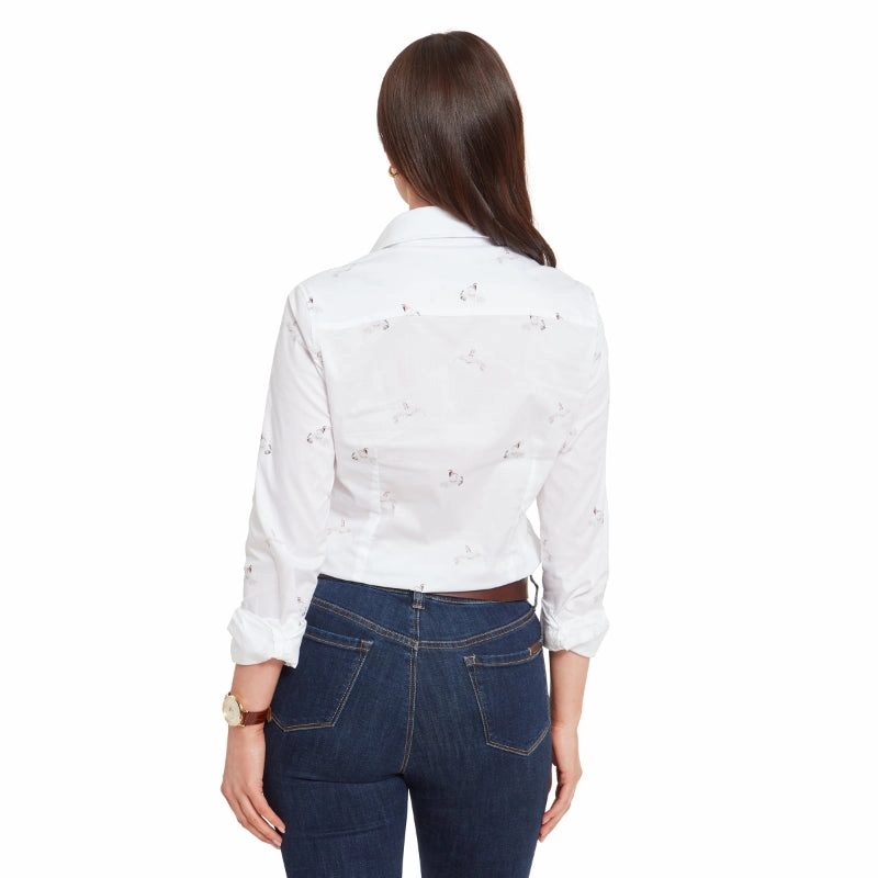 Clearance Alert Now Schoffel Ladies Norfolk Shirt - Ptarmigan Print