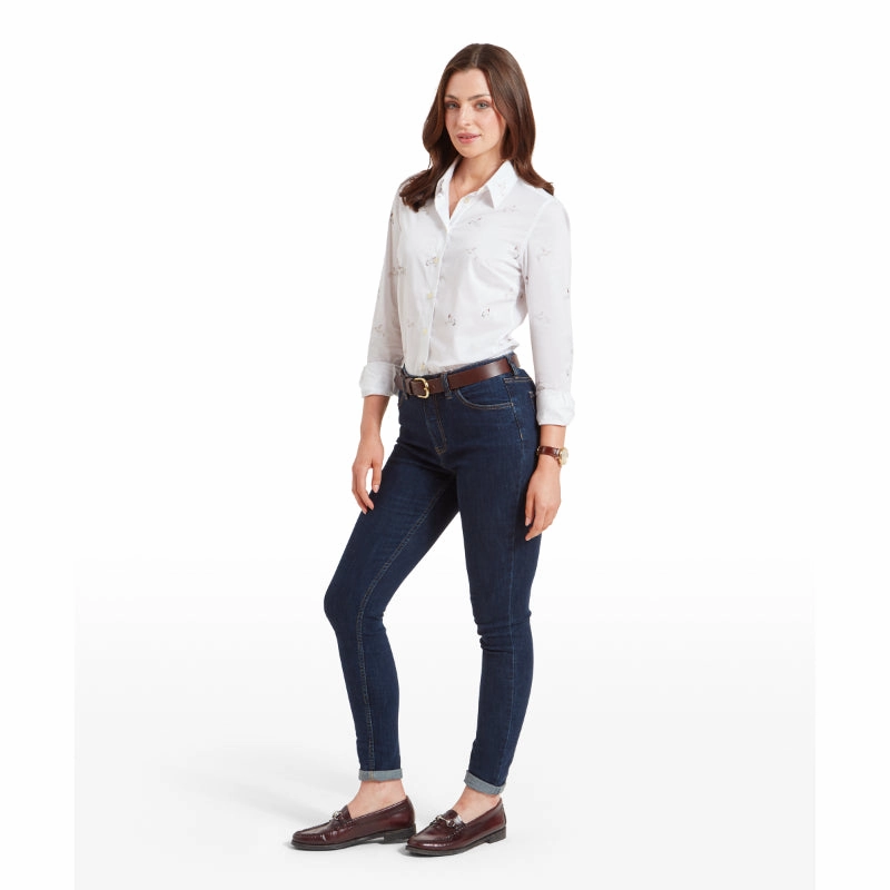 Schoffel Ladies Norfolk Shirt - Ptarmigan Print Mega Discount Today Dont Miss Todays Deal