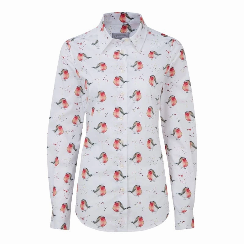 Schoffel Ladies Norfolk Shirt - Robin Print Trending Hot Deal MustHave Gift Ideas