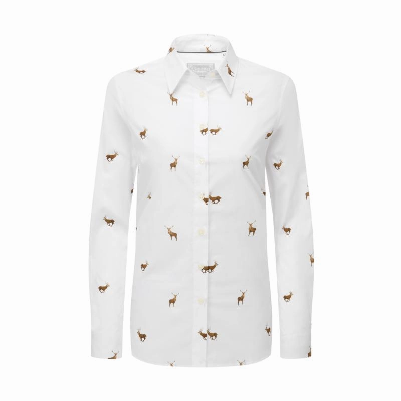 Schoffel Ladies Norfolk Shirt - Stag Print Dont Miss This Offer