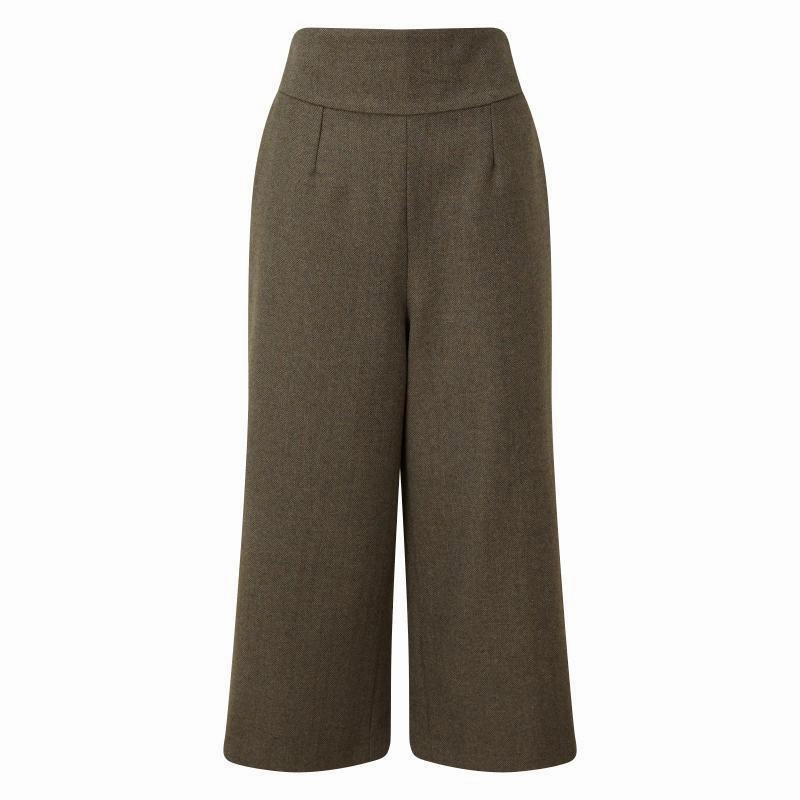 Schoffel Ladies Tweed Culottes - Loden Green Herringbone Tweed Weekend Specials Grab the Deal Now