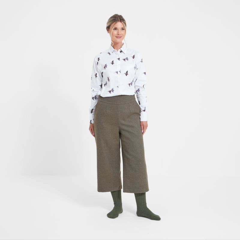 Dont Miss This Steal Hot Deal Alert Schoffel Ladies Tweed Culottes - Loden Green Herringbone Tweed