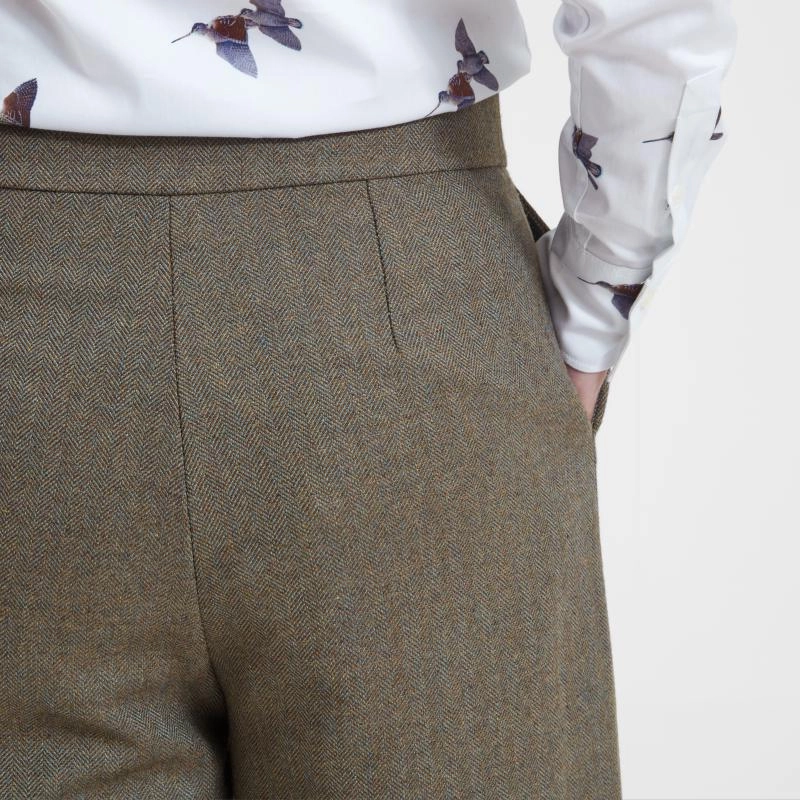 Grab Save Today Dont Miss These Savings Schoffel Ladies Tweed Culottes - Loden Green Herringbone Tweed