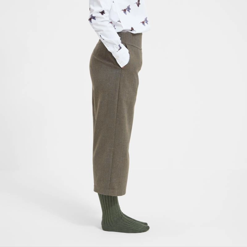 Schoffel Ladies Tweed Culottes - Loden Green Herringbone Tweed Special Deal Frenzy Flash Pick Today