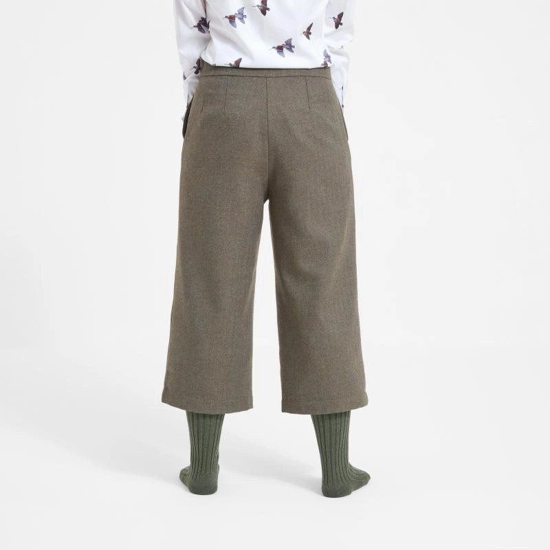 Trending Savings Now Schoffel Ladies Tweed Culottes - Loden Green Herringbone Tweed