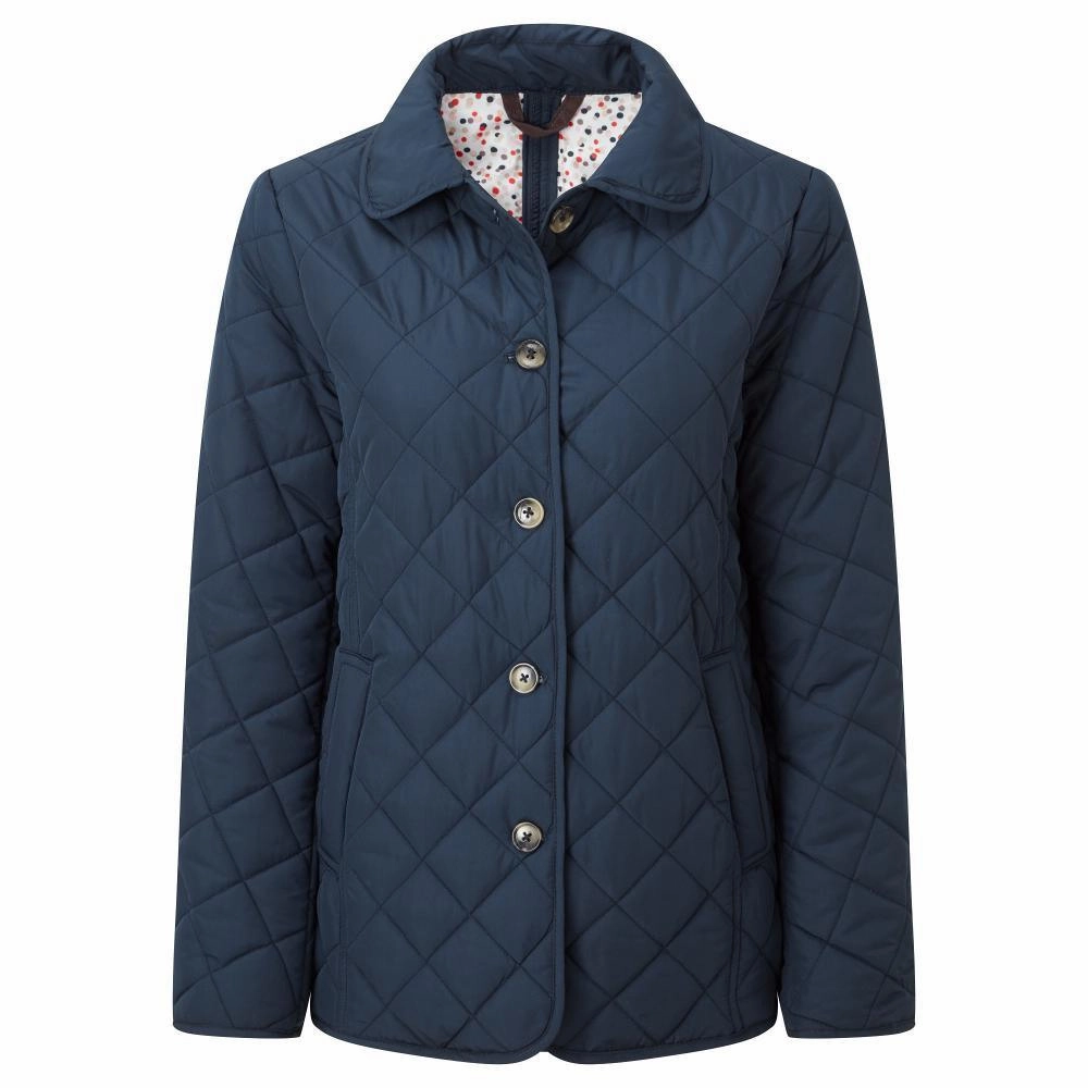 Limited Stock Offer Schoffel Lyddington Ladies Quilted Jacket - Navy