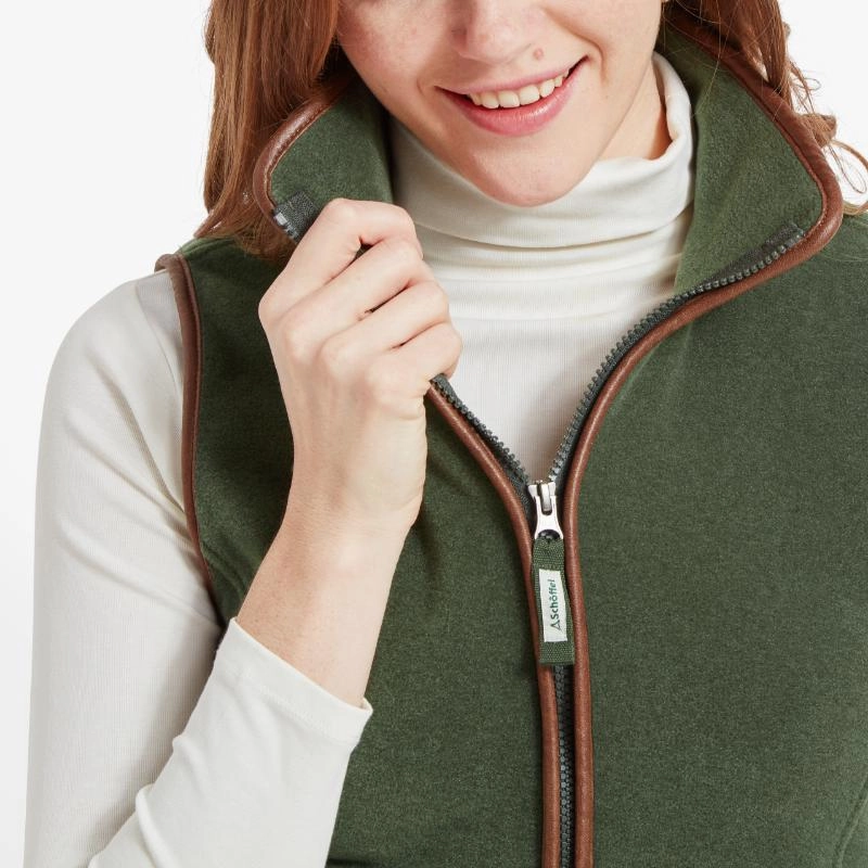 Schoffel Lyndon Ladies Fleece Gilet - Cedar Green Best Deal Alert