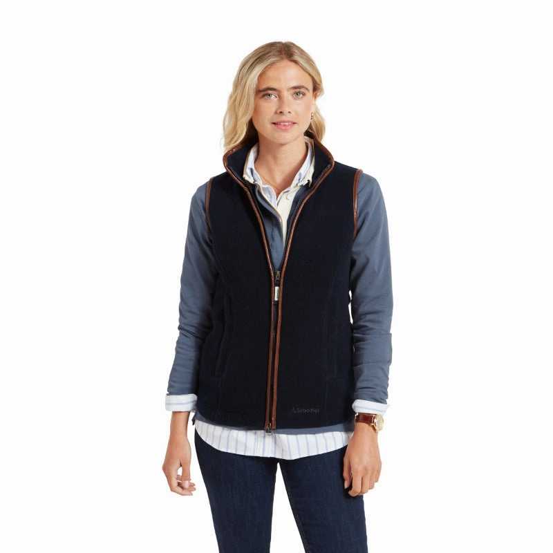 Schoffel Lyndon Ladies Fleece Gilet - Navy Save Big Today New Arrival Discount