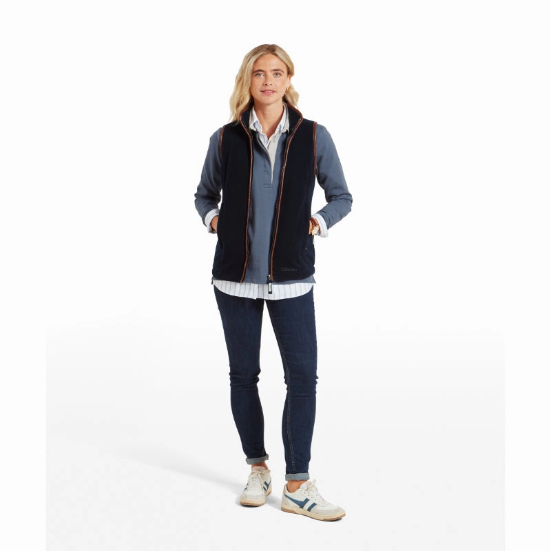 Schoffel Lyndon Ladies Fleece Gilet - Navy Todays Special Savings Special Deal Frenzy