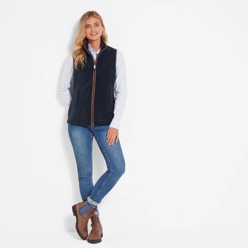 Hot Pick Online Schoffel Lyndon Ladies Fleece Gilet - Petrol Blue