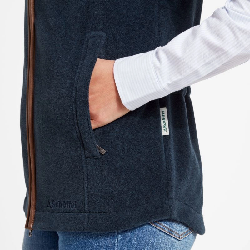 Shop Now Save Schoffel Lyndon Ladies Fleece Gilet - Petrol Blue
