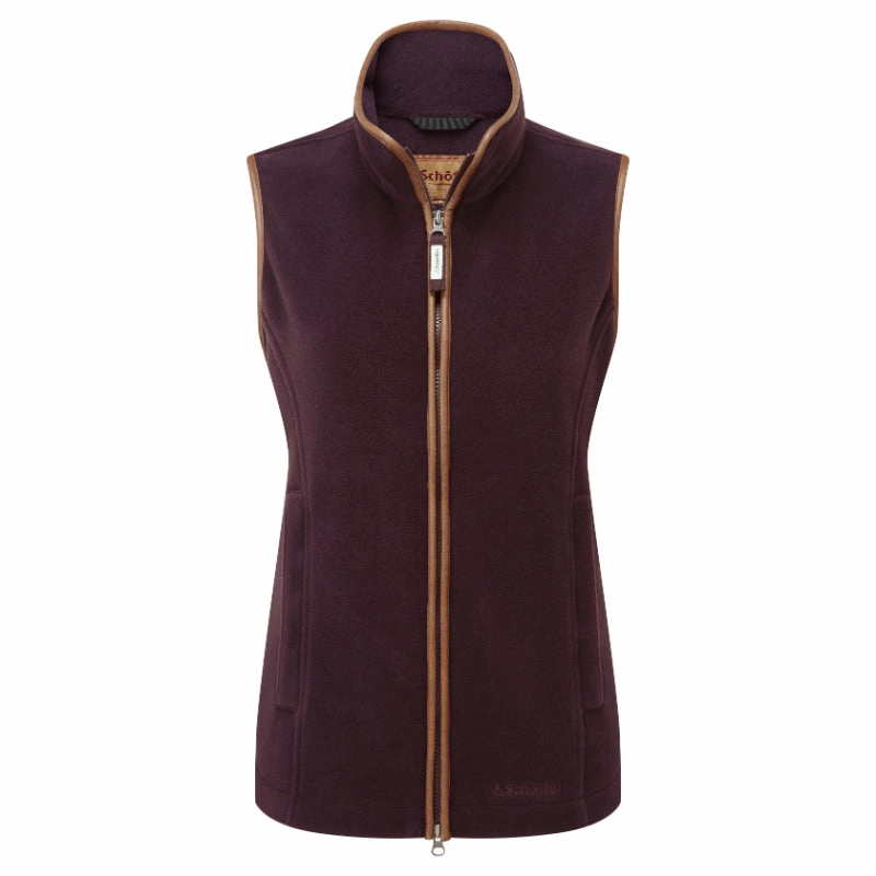 Limited Time Offer Schoffel Lyndon Ladies Fleece Gilet - Port