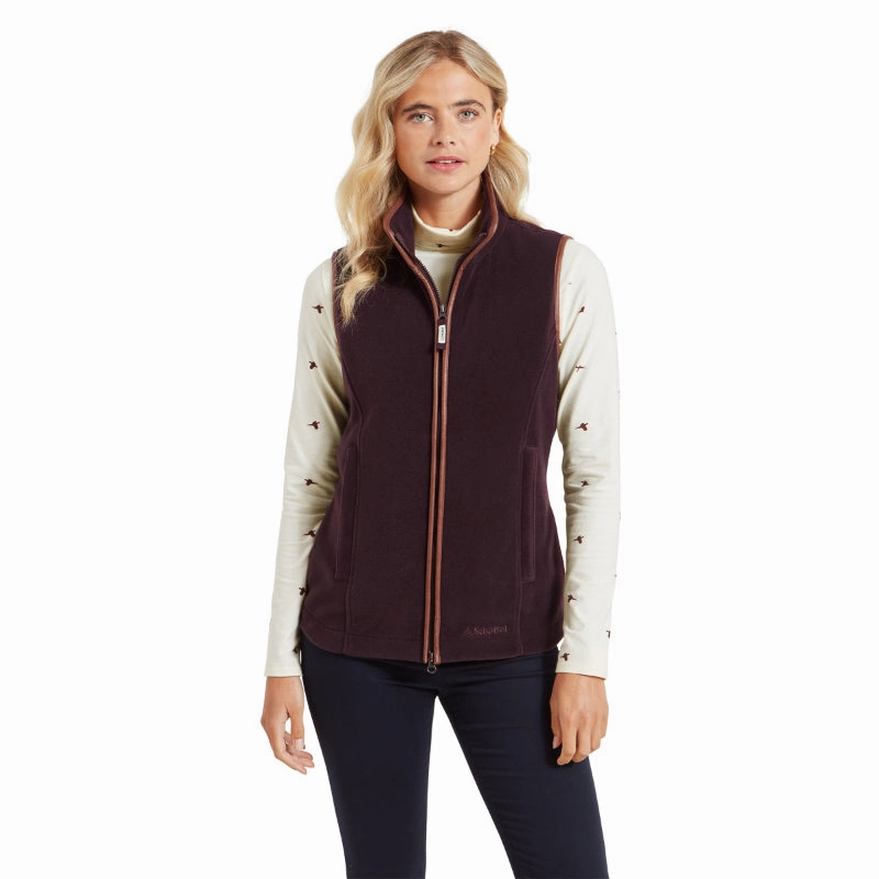 Schoffel Lyndon Ladies Fleece Gilet - Port Instant Deal Today Trending Deals Today
