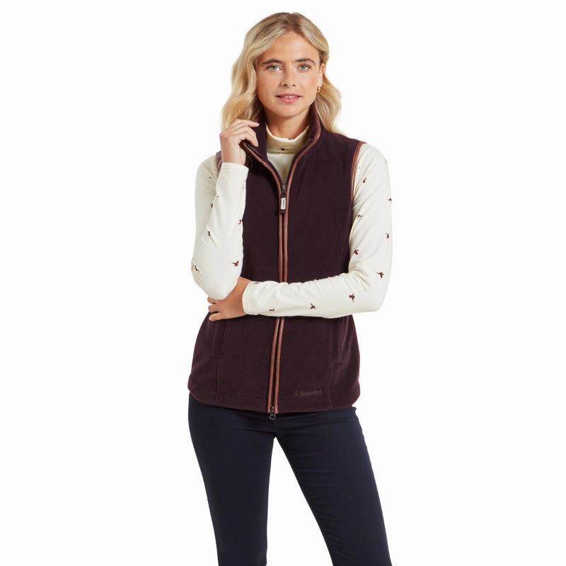 Instant Deal Today Schoffel Lyndon Ladies Fleece Gilet - Port