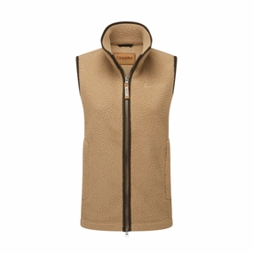 Schoffel Lyndon Retro Ladies Fleece Gilet - Tan Trending Today Steal
