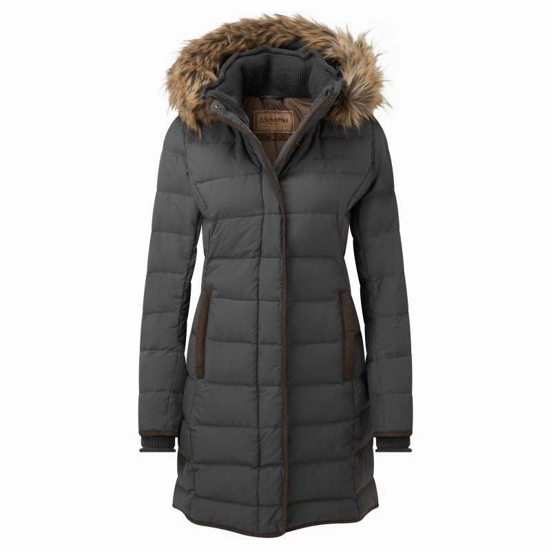 Schoffel Mayfair Ii Ladies Down Coat - Gunmetal Hot Offer Inside Mega Sale Now