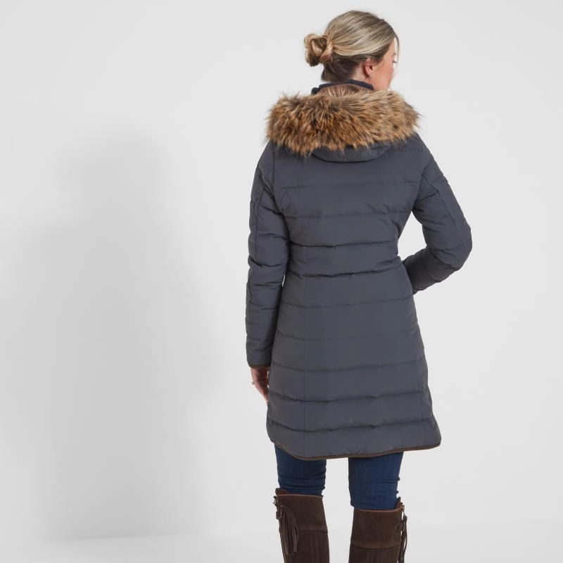 Schoffel Mayfair Ii Ladies Down Coat - Gunmetal Instant Deal Today Trending Hot Deal