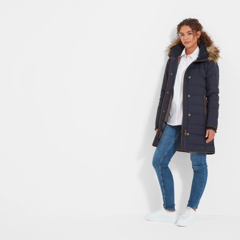 Flash Pick Today Schoffel Mayfair Ii Ladies Down Coat - Midnight