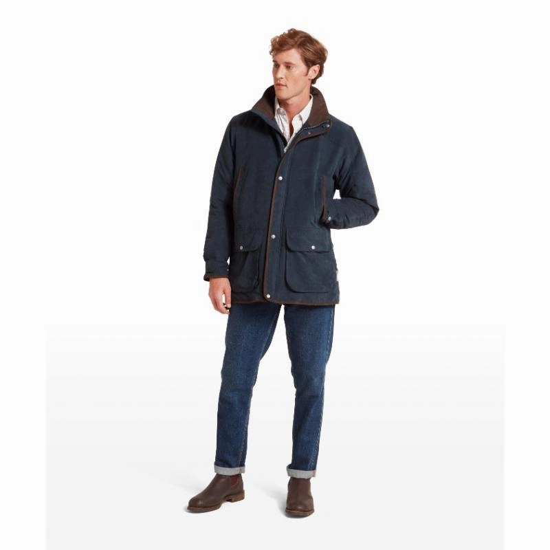 Grab It Before Gone Schoffel Oundle Venturi Mens Waterproof Country Coat - Carbon Navy