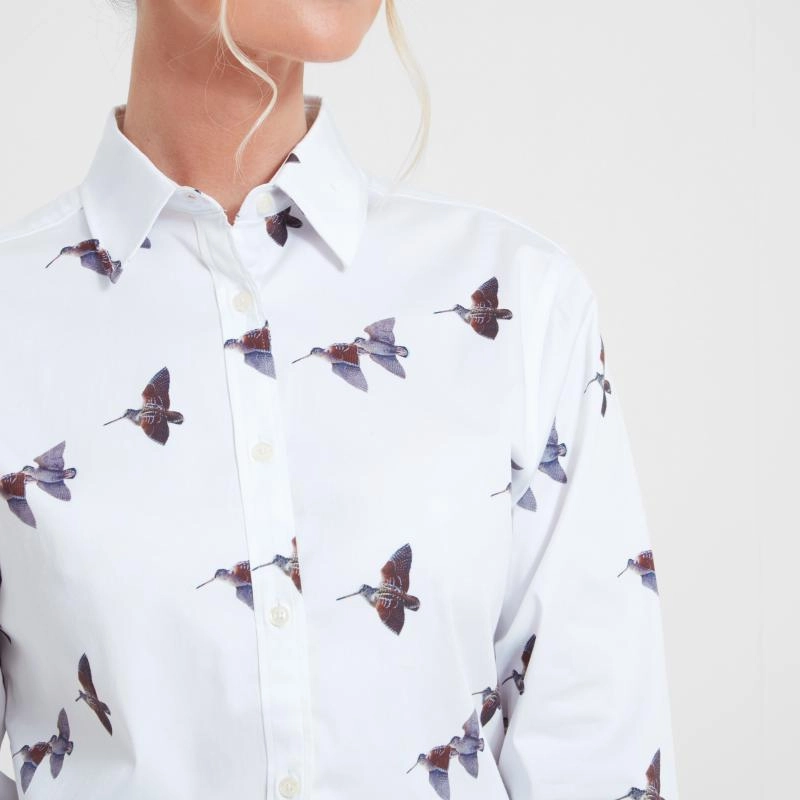 Schoffel Owen Williams Ladies Shirt - Woodcock Print Hot Pick Sale Perfect Gift Offer