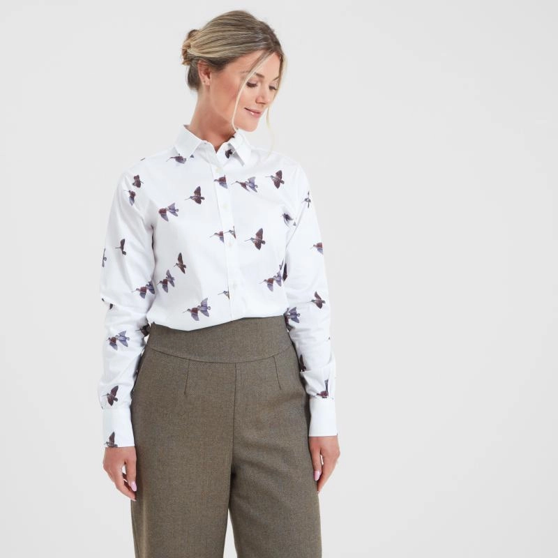 Limited Stock Hot Deal Schoffel Owen Williams Ladies Shirt - Woodcock Print