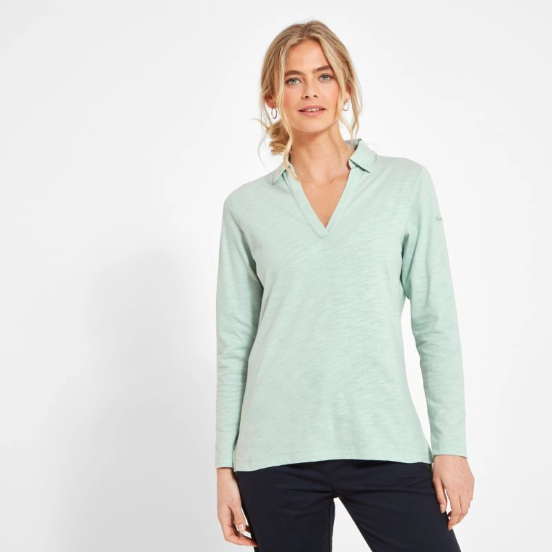 Schoffel Pentle Bay Ladies Top - Pale Mint Limited Time Sale