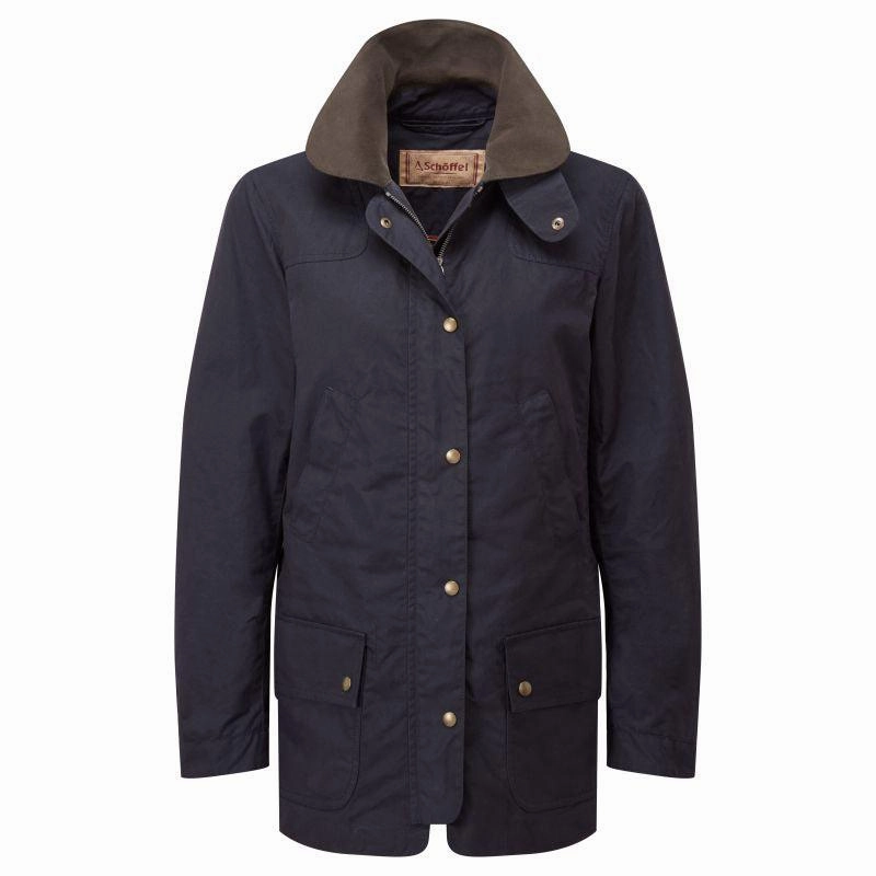 Hot Pick of the Day Shop Smart Deals Schoffel Pilton Ladies Wax Jacket - Navy