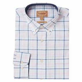 Trending Now Offer Schoffel Polstead Classic Fit Mens Shirt - French Navy/Pale Blue/Pale Pink
