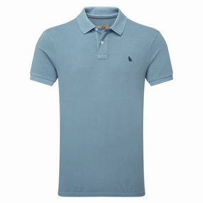 Shop Smart Save Mega Sale Now Schoffel St Ives Garment Dyed Mens Polo Shirt - Dark Pigeon Blue