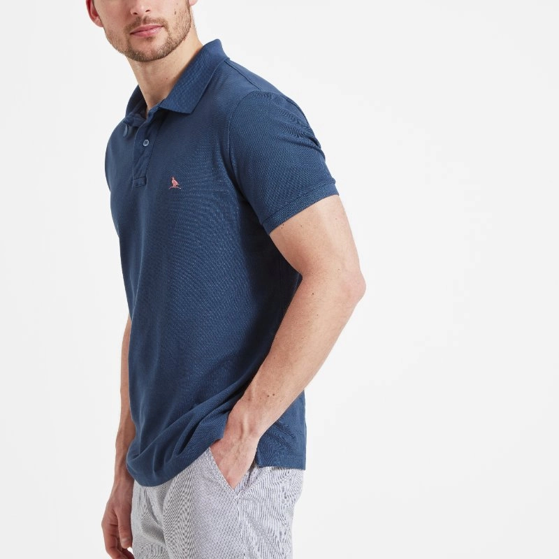 Big Clearance Event Schoffel St Ives Garment Dyed Mens Polo Shirt - French Navy