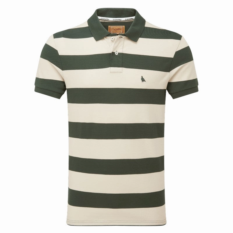 Schoffel St Ives Heritage Mens Polo Shirt - Green Stripe Trending Deals Today Limited Time Steal