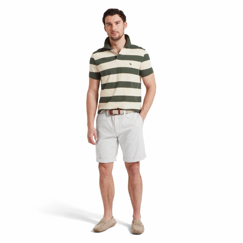 Schoffel St Ives Heritage Mens Polo Shirt - Green Stripe Today Only Savings