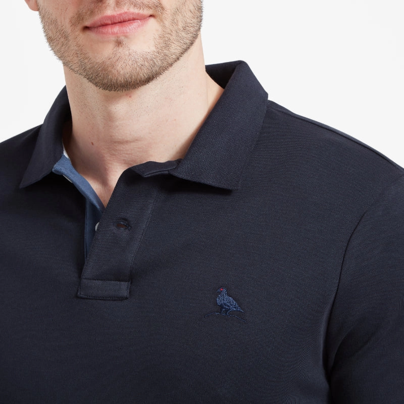 Hot Picks Today Schoffel St Ives Jersey Mens Polo Shirt - Dark Navy