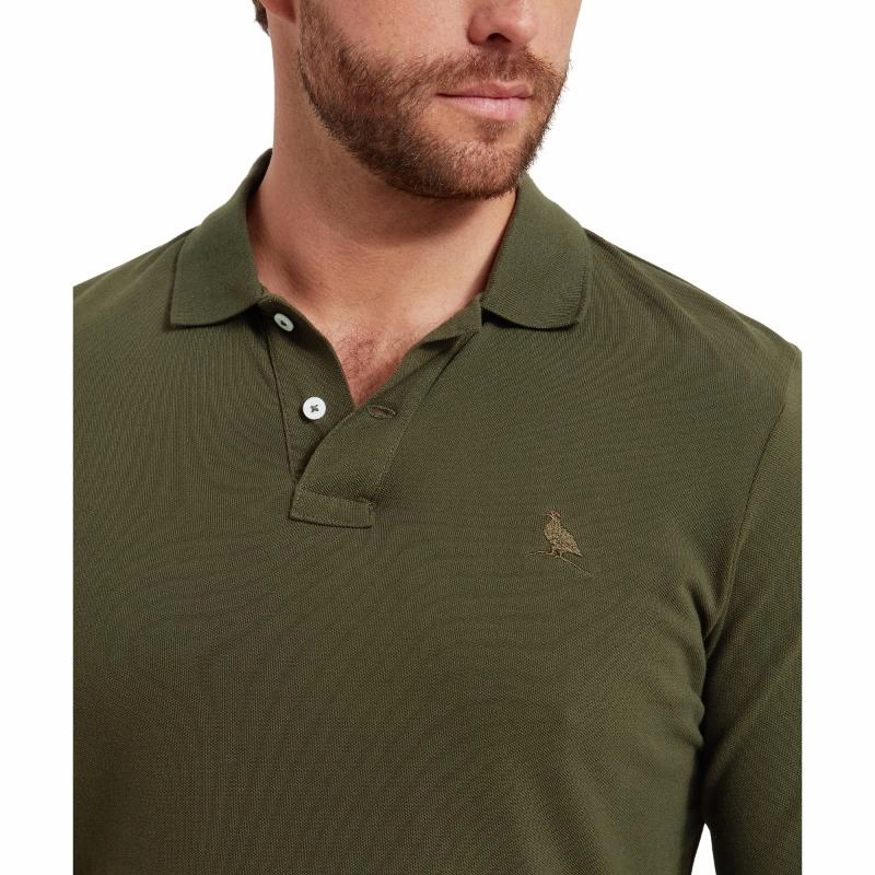 Best Seller Deal Schoffel St Ives Long Sleeve Mens Polo Shirt - Forest