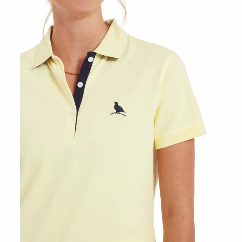 Grab It Fast Big Savings Event Schoffel St Ives Tailored Ladies Polo Shirt - Pale Lemon