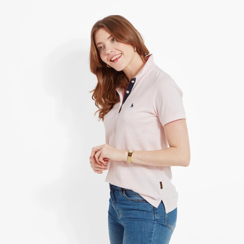 Shop Grab Savings Online Exclusive Deal Schoffel St Ives Tailored Ladies Polo Shirt - Pale Pink