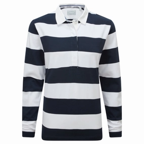 Save Today Only Schoffel St Mawgan Ladies Rugby Shirt - Navy/White Stripe