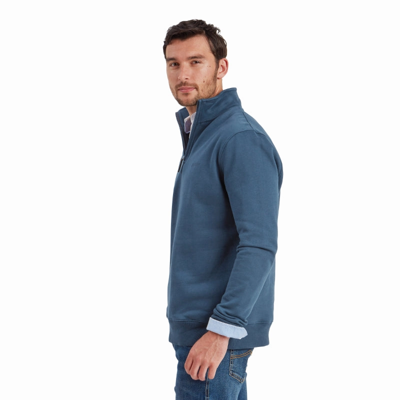 Save Big Online Flash Offer Today Schoffel St Merryn Mens 1/4 Zip Sweatshirt - Petrol Blue