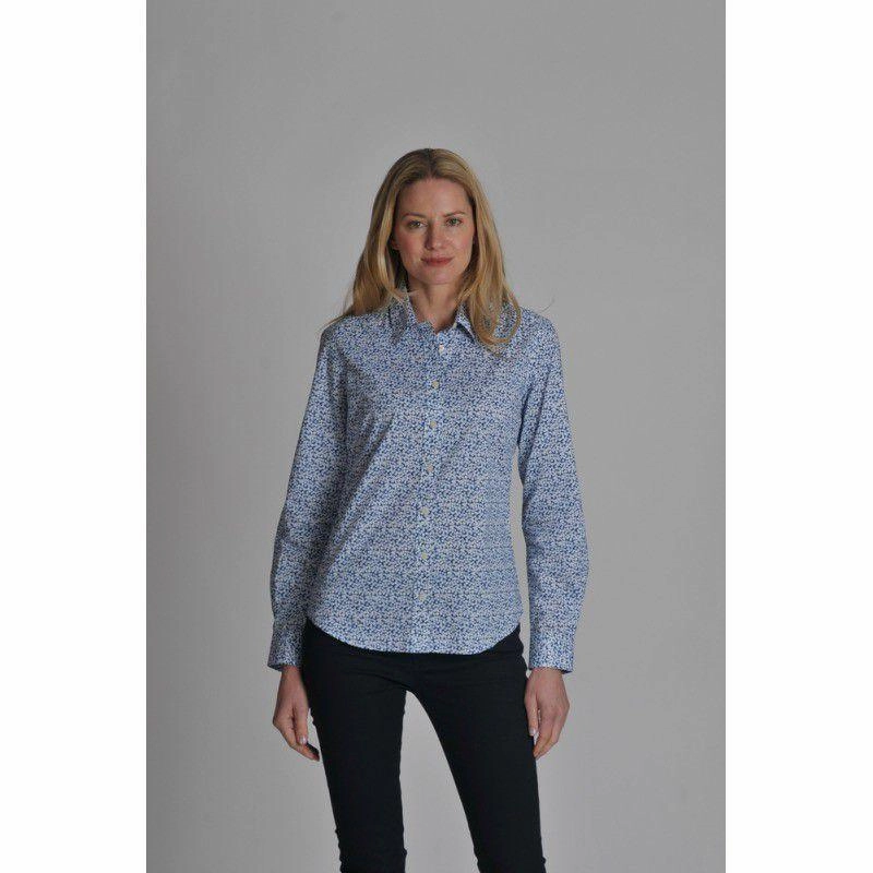 Dont Miss This Offer Dont Miss Todays Deal Schoffel Suffolk Ladies Cotton Shirt - Navy Floral
