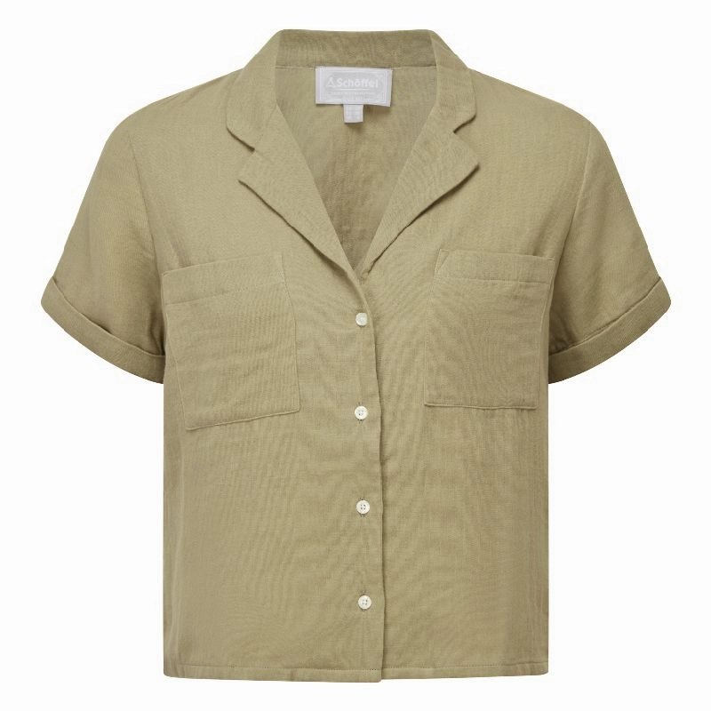 Schoffel Summerfield Ladies Shirt - Light Khaki Green Online Exclusive Offer Hot Deal Alert
