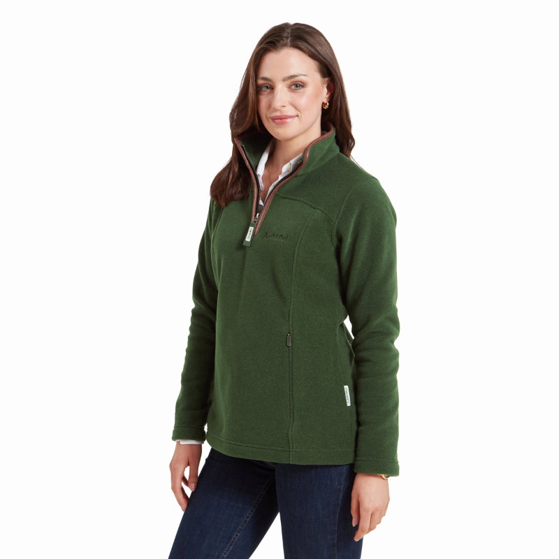 Schoffel Tilton Ladies 1/4 Zip Fleece - Forest Gift Sale Event Grab Save Today