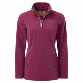 Schoffel Tilton Ladies 1/4 Zip Fleece - Mulberry Dont Miss Hot Deals Mega Savings Now