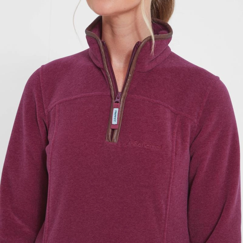 Todays Mega Savings Schoffel Tilton Ladies 1/4 Zip Fleece - Mulberry