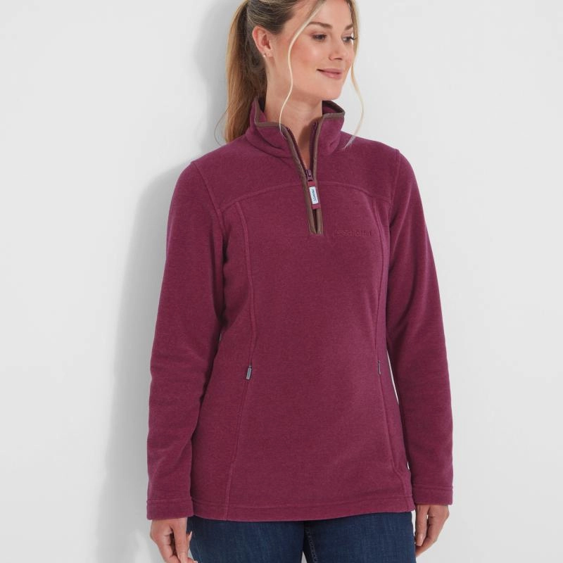 Sale Ending Soon Schoffel Tilton Ladies 1/4 Zip Fleece - Mulberry
