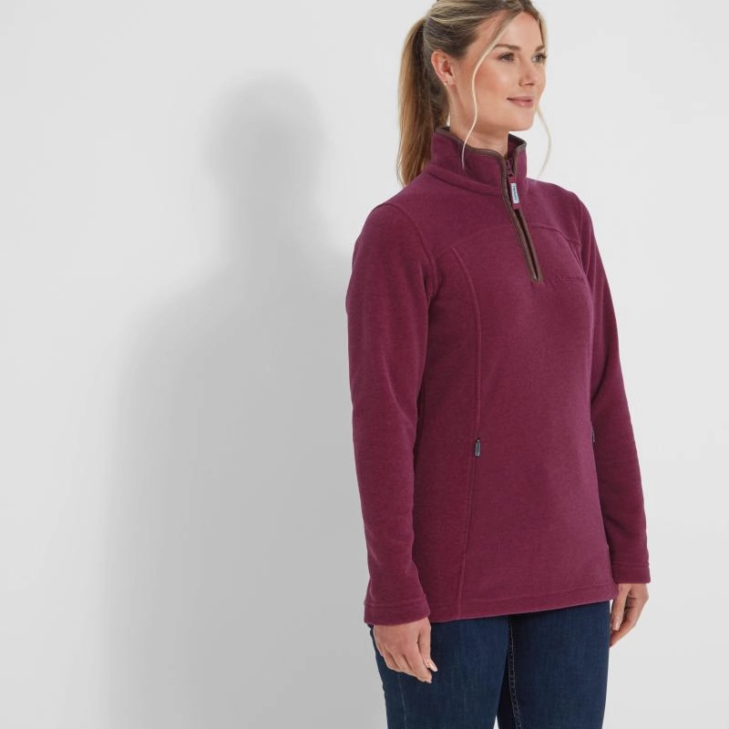 Today Only Special Deal of the Day Schoffel Tilton Ladies 1/4 Zip Fleece - Mulberry
