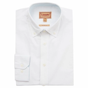 Grab Your Savings Schoffel Titchwell Tailored Fit Lightweight Mens Shirt - White